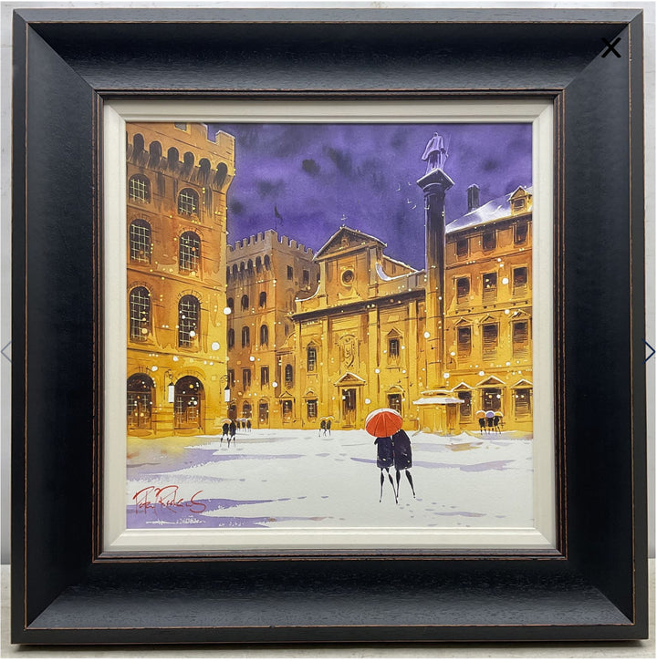 Florence in the Snow original by British contemporary artist Peter J Rogers