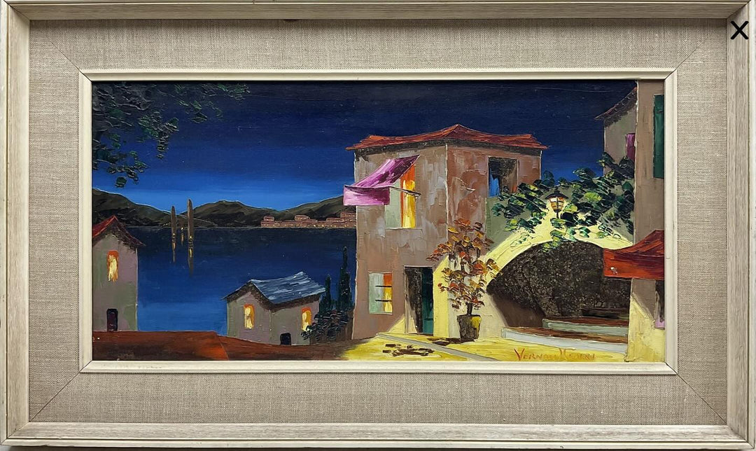 Lakeside Lights original by Vernon Henri after Cecil Rochfort D’oyly John.