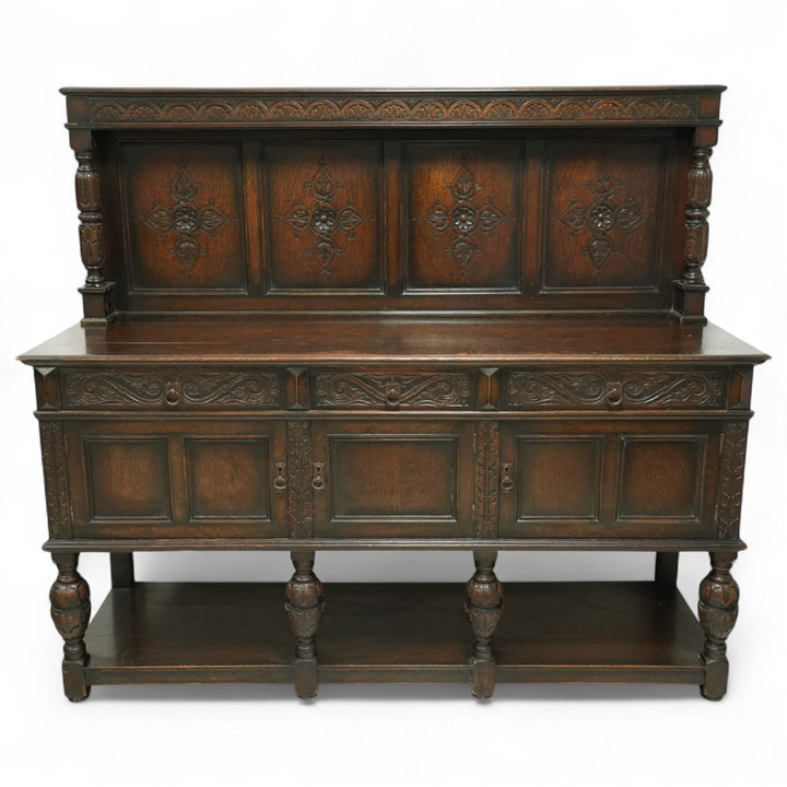 Jacobean style oak sideboard