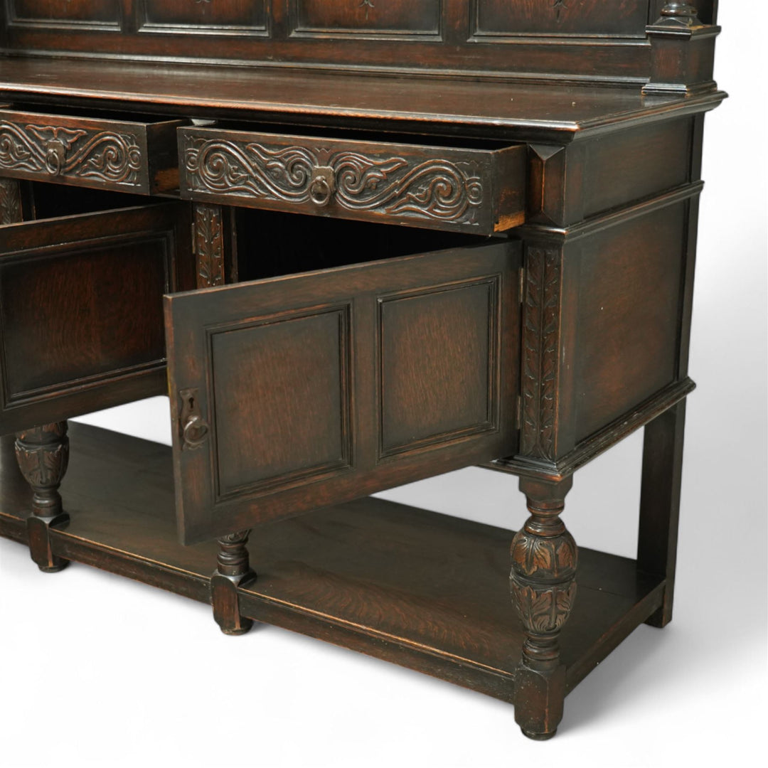 Jacobean style oak sideboard