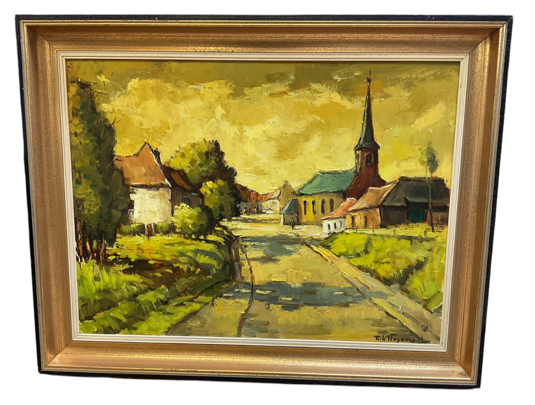 Continental original oil in canvas painting