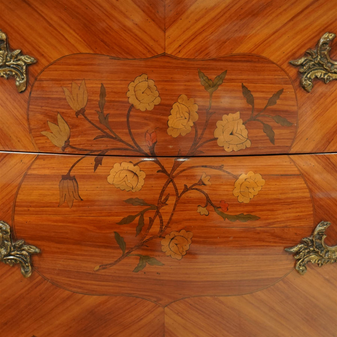 French Louis XV revival bombe cabinet