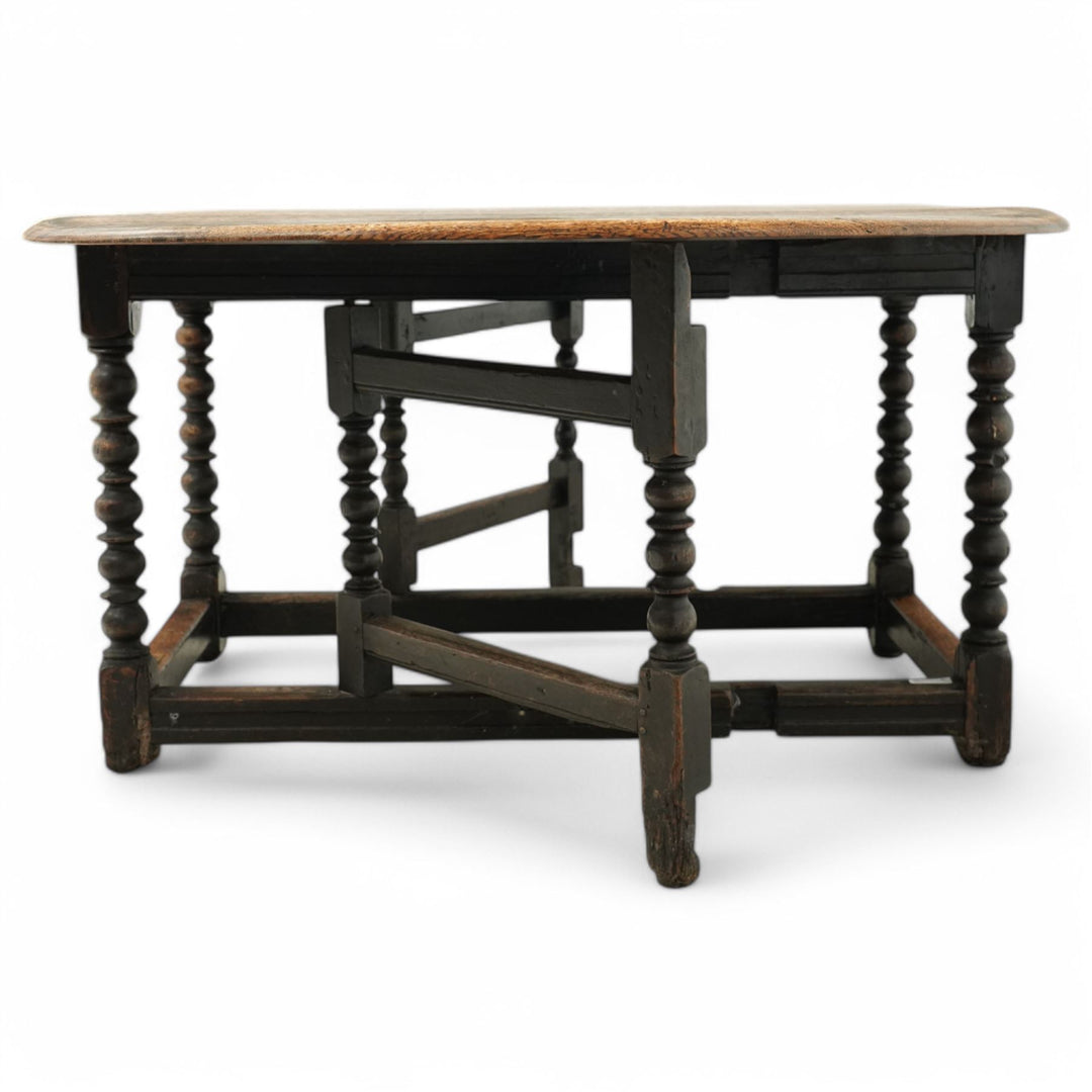 17th Century oak drop leaf dining table