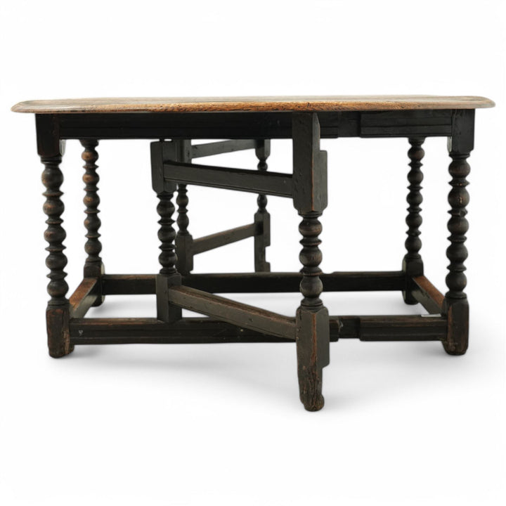 17th Century oak drop leaf dining table