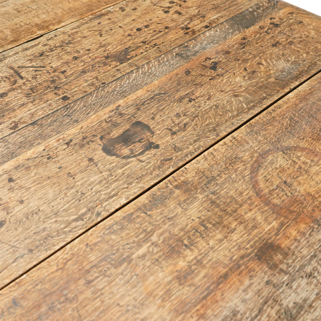 17th Century oak drop leaf dining table