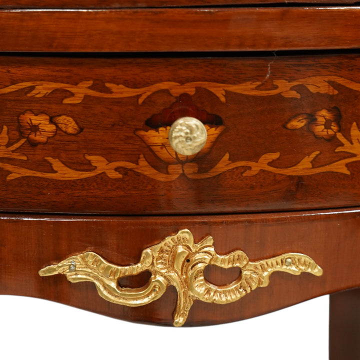 Pair of Louis XV1 style marquetry tables