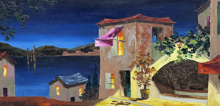 Lakeside Lights original by Vernon Henri after Cecil Rochfort D’oyly John.