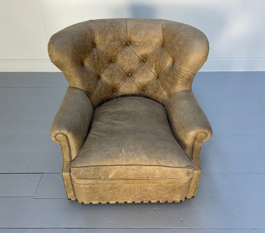 Pair of Ralph Lauren “Writers” Armchairs and Ottomans