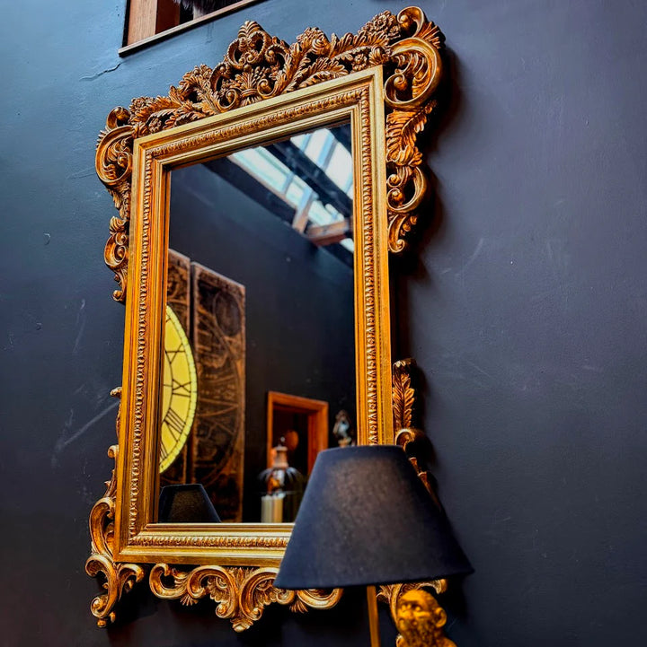 Ornate gold floral mirror