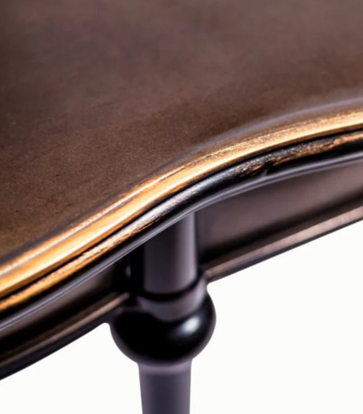 Antique Style Curved Black Console Table