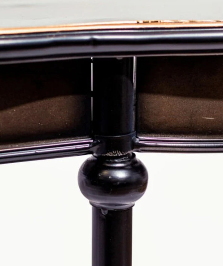 Antique Style Curved Black Console Table