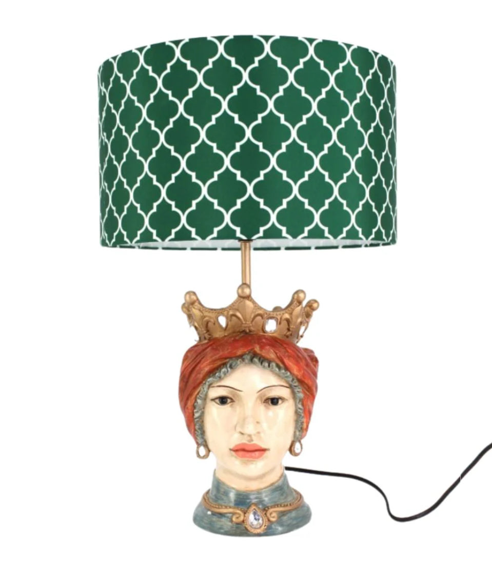 Sicilian Queen Moor Head Table Lamp