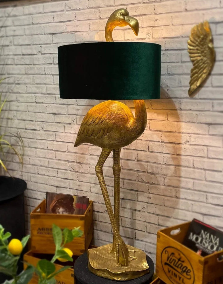 Golden Flamingo Floor Lamp