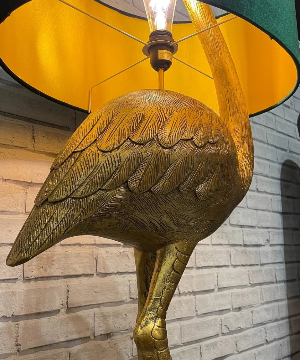 Golden Flamingo Floor Lamp