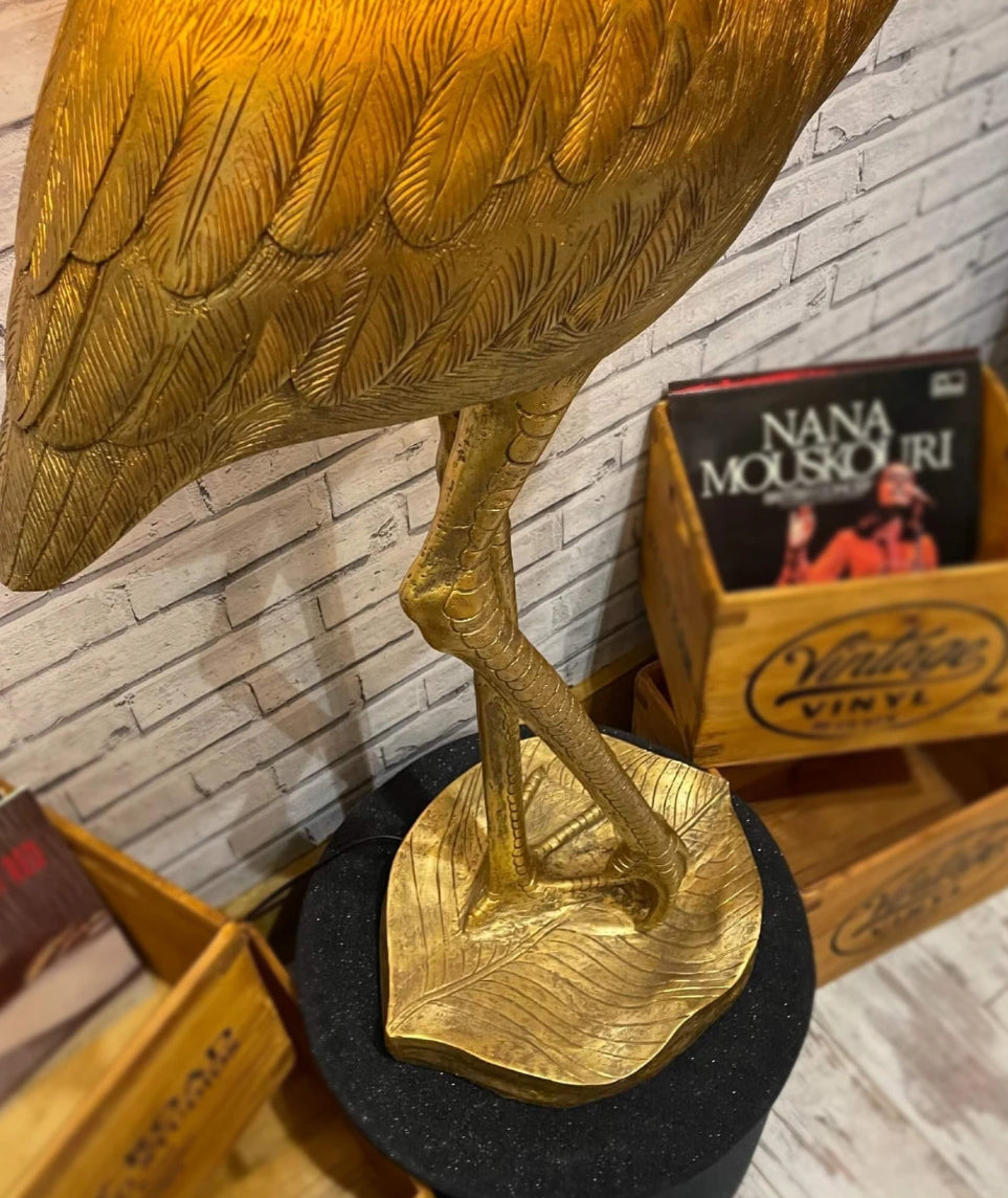 Golden Flamingo Floor Lamp