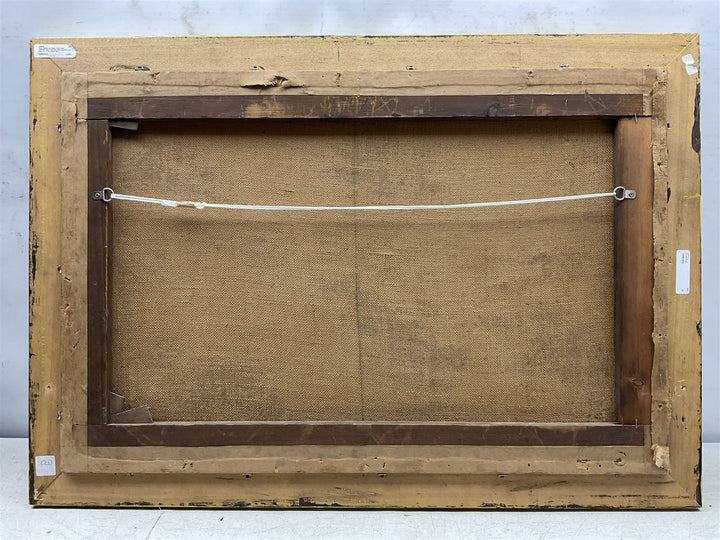 John Holland Jnr (British 1830-1886): Yorkshire Dale Farmstead with Haystacks and Chickens, oil on canvas signed