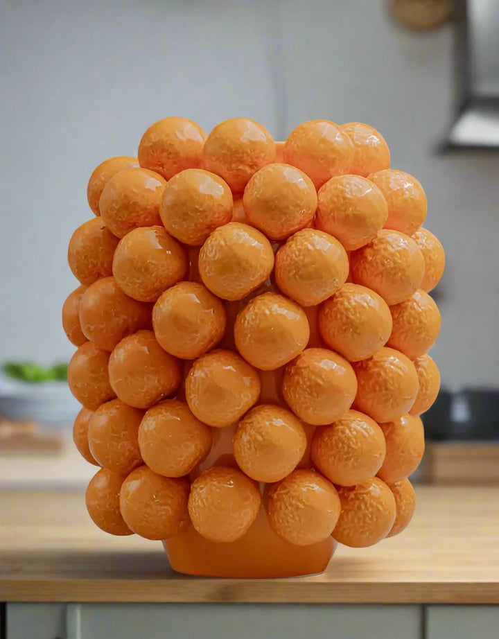 Extra Large Multi Orange Vase