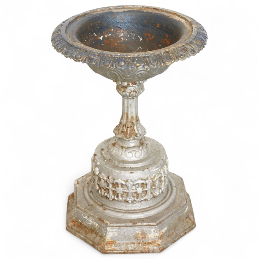 Small ornate painted 19th century urn