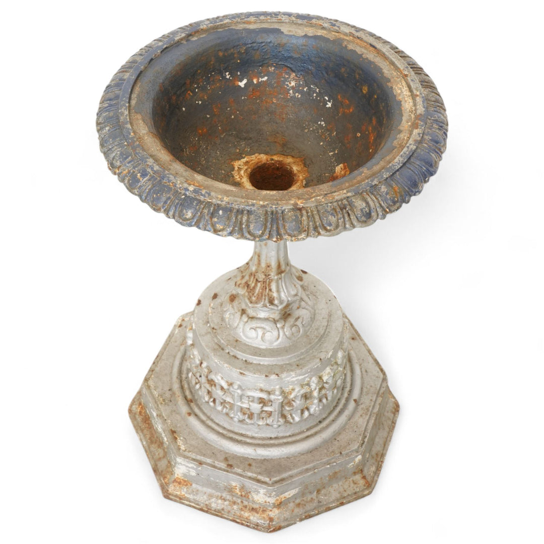 Small ornate painted 19th century urn