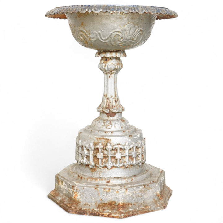 Small ornate painted 19th century urn