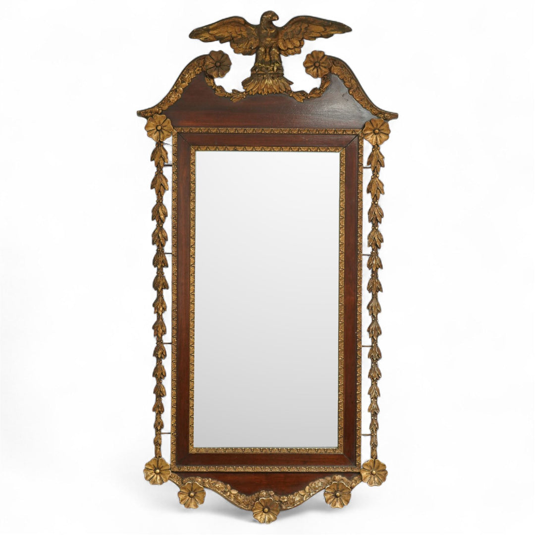 19th century George 11 style mahogany mirror