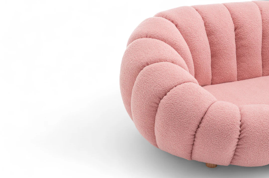 Teddy Boucle Fabric bubble 2 Seater Sofa