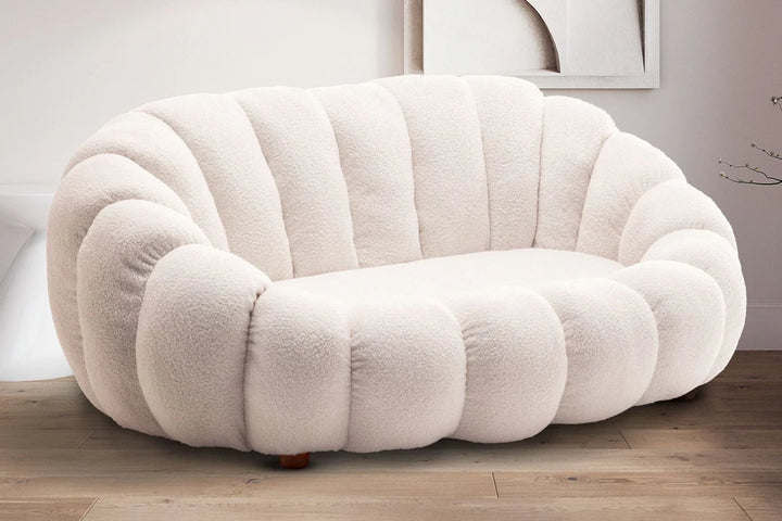 Teddy Boucle Fabric bubble 2 Seater Sofa