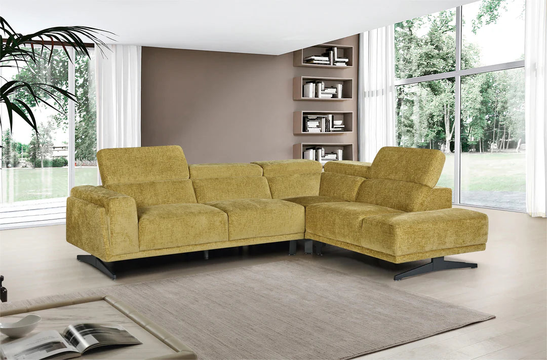 Textured Chenille Corner Sofa