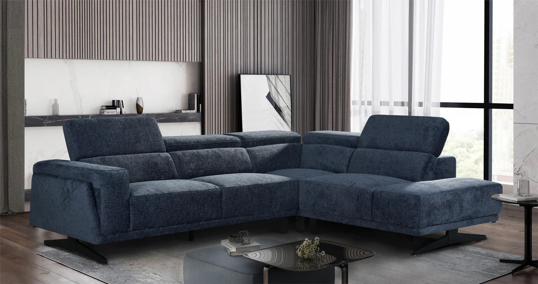 Textured Chenille Corner Sofa