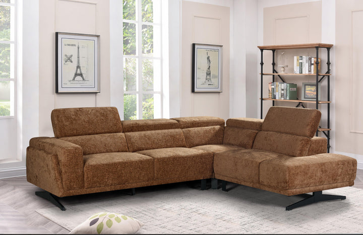 Textured Chenille Corner Sofa