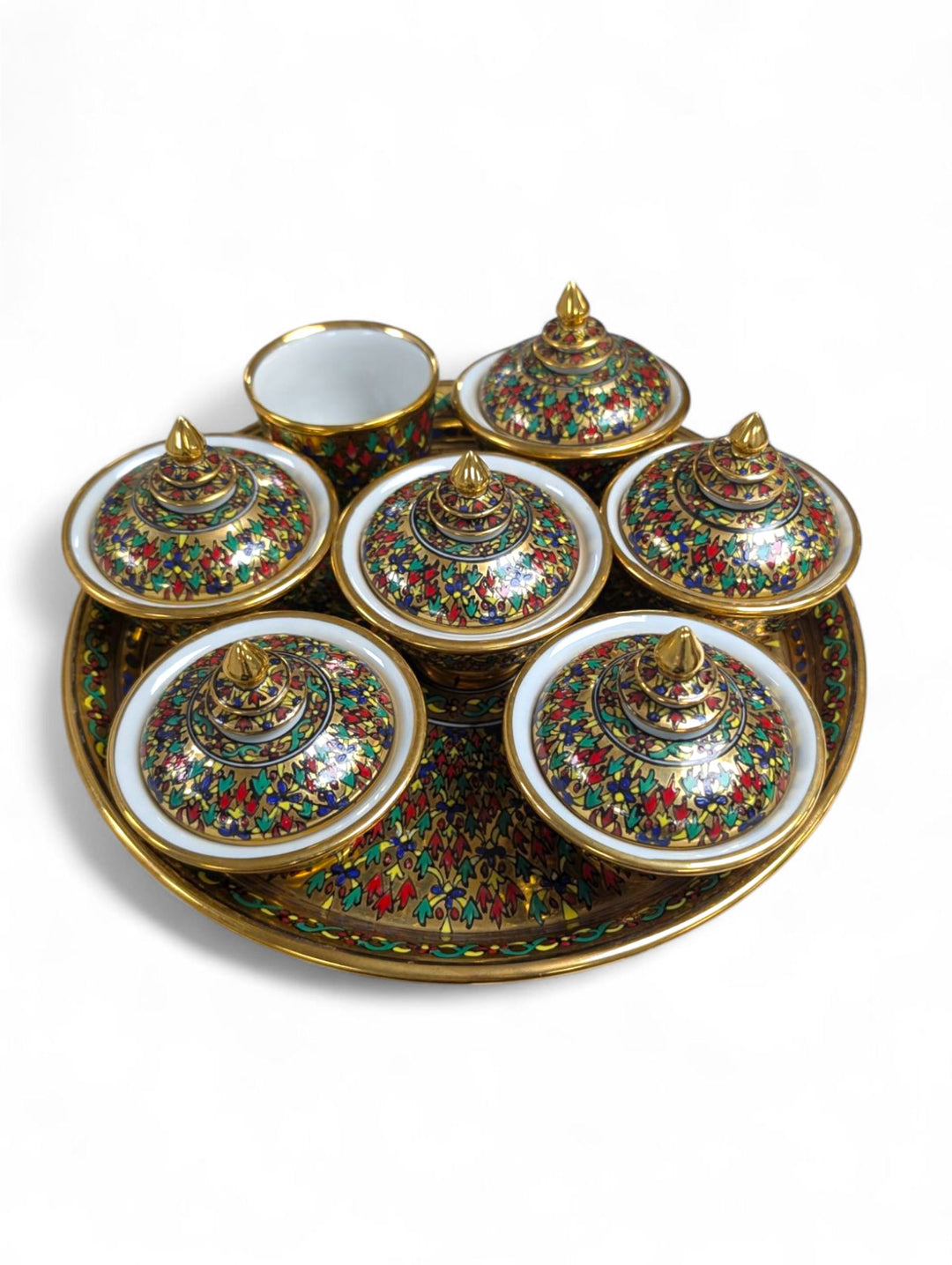 Exquisite benjarong style tea set