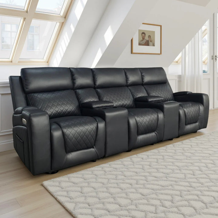 Electric 3 seater recliner cinema sofa
