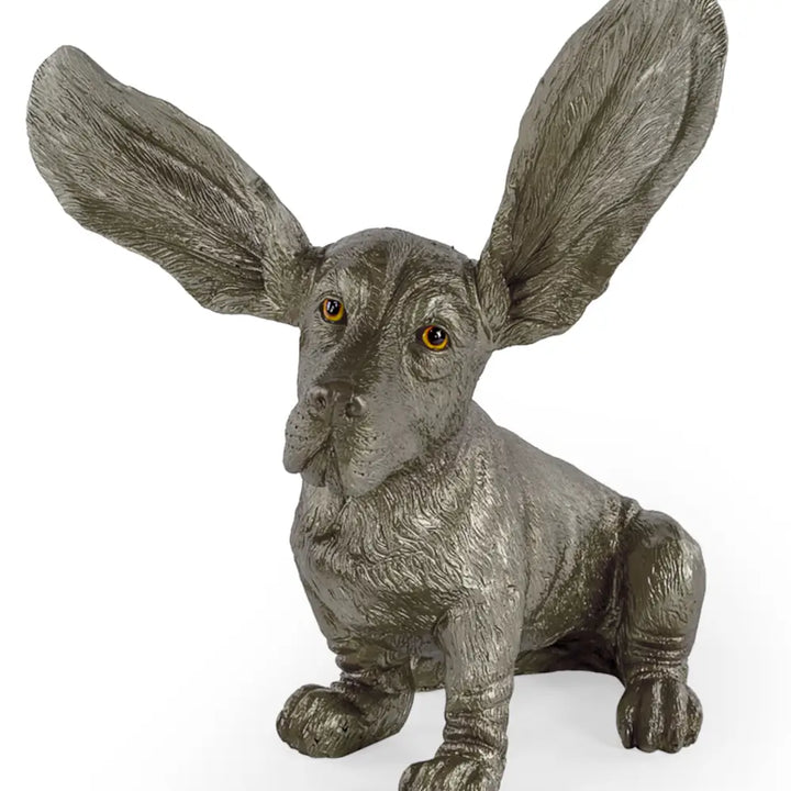 Suprised ceramic basset