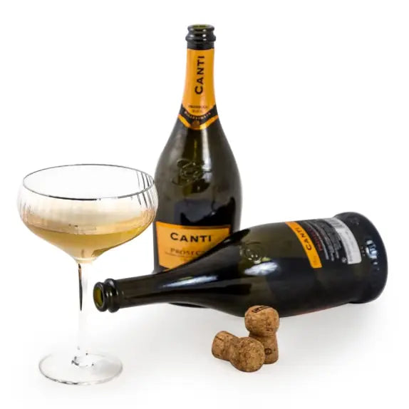 Set of 6 large traditional coupe champagne glasses