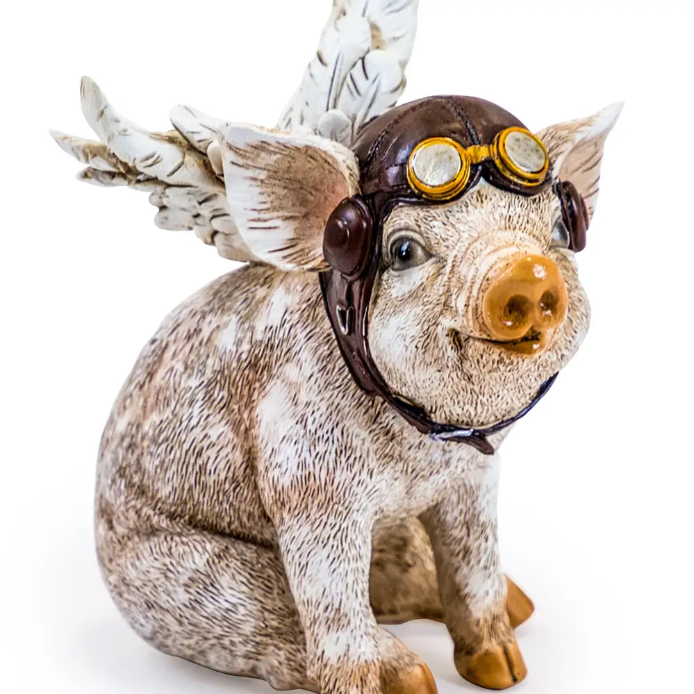 Sitting pig pilot figure