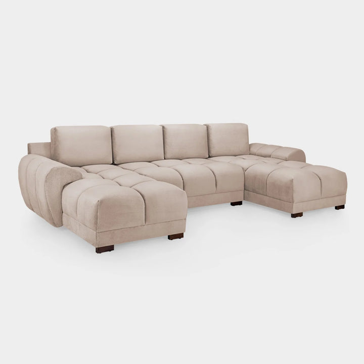 Mocha U shaped sofa