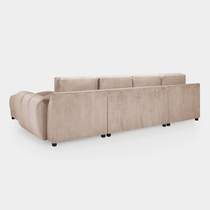 Mocha U shaped sofa