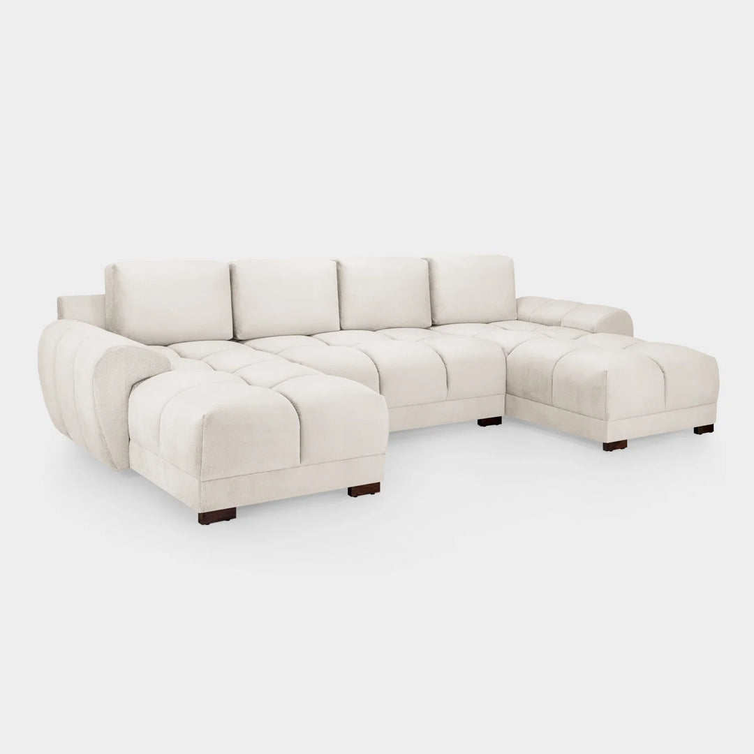 Mocha U shaped sofa