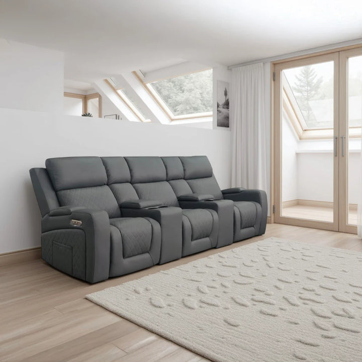 Electric 3 seater recliner cinema sofa