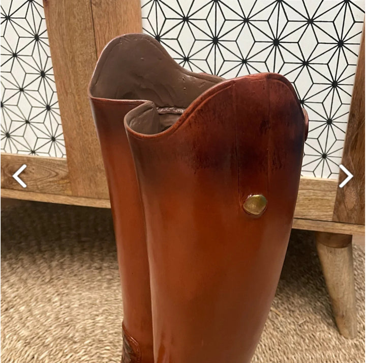 Riding boots umbrella stand