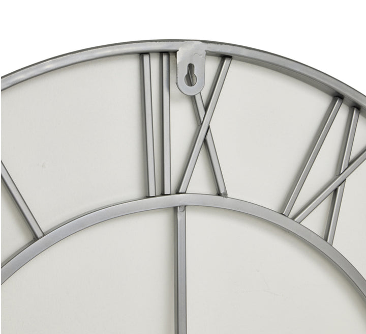 Silver Skelton wall clock