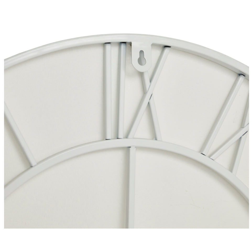 White skeleton wall clock