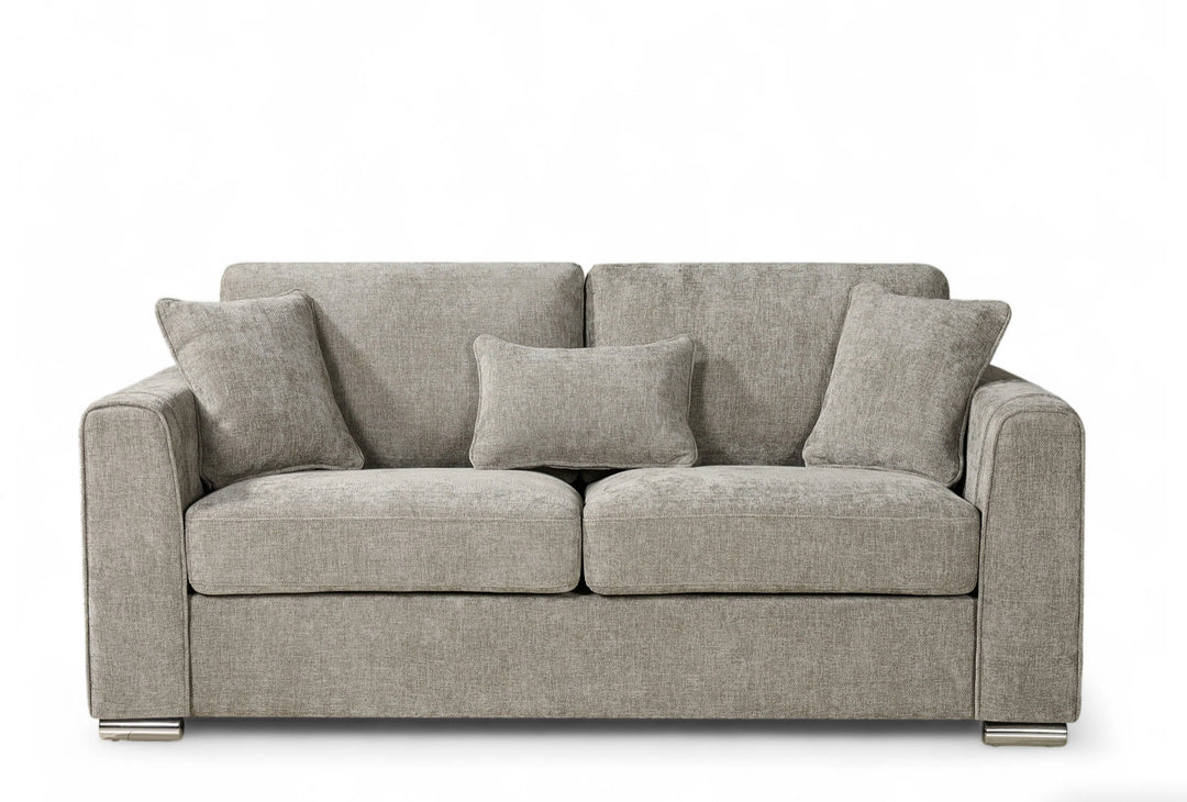 Grey chenille fabric 2 seater sofa