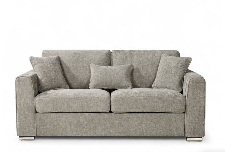 Grey chenille fabric 2 seater sofa
