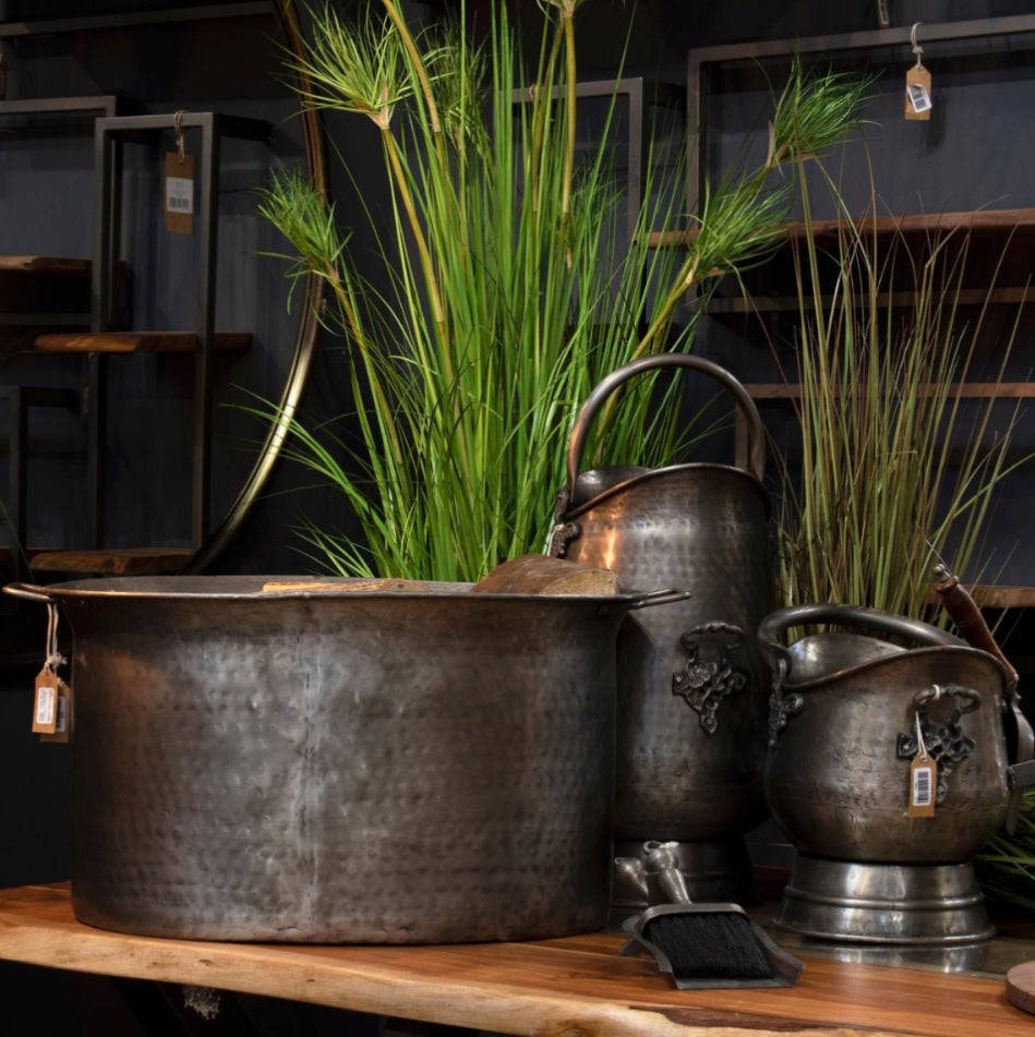 Antique Pewter Coal Bucket