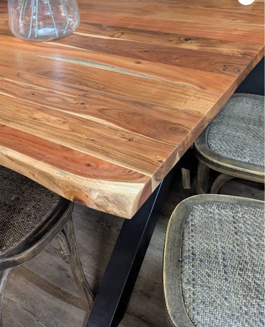 Live Edge Collection Large Square Dining Table
