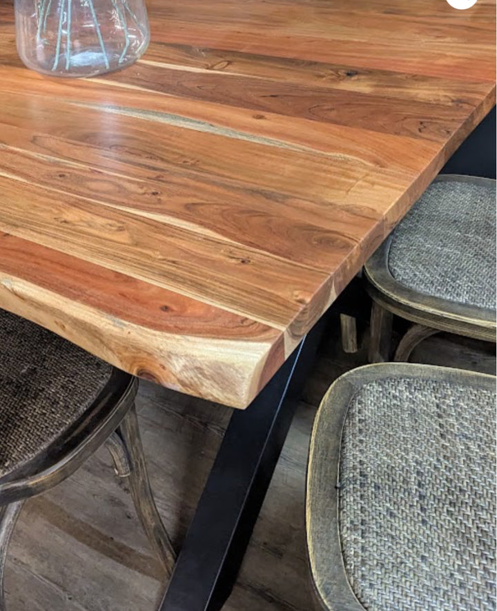 Live Edge Collection Large Square Dining Table