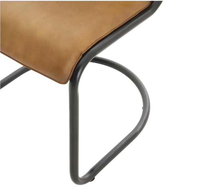 Billy Leather Curved Dining Chair
