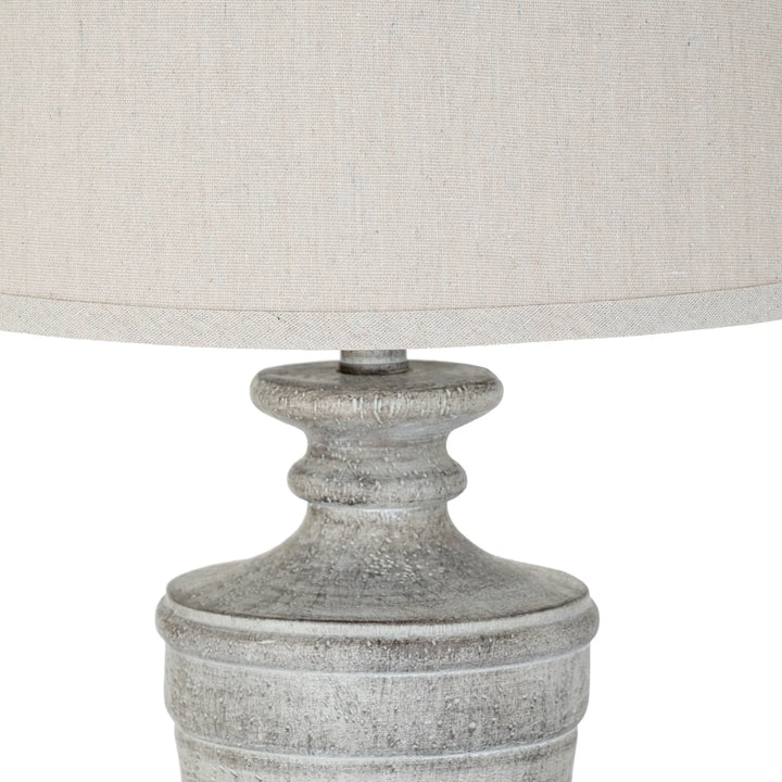 Marbelle Table Lamp With Edged Linen Shade