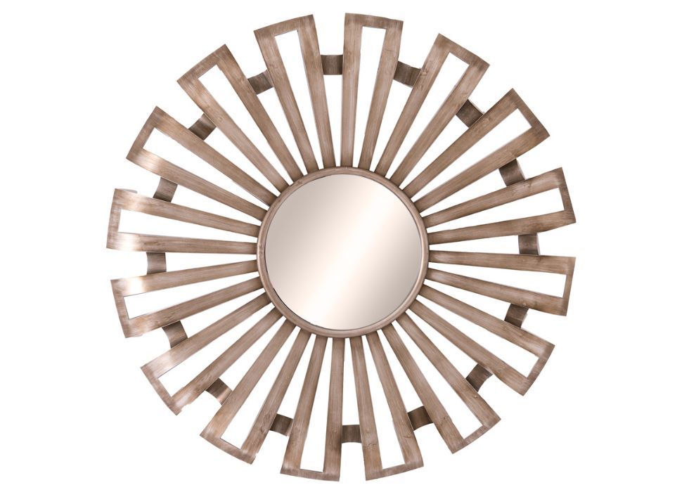 Evi Antique Silver Sunburst Mirror